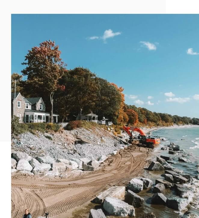 Corner of sea full of trees image